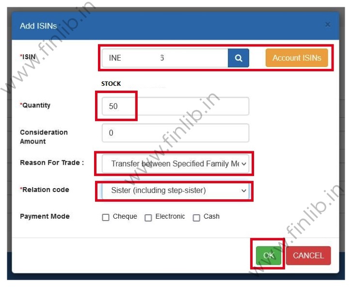 Step by step guide to gift stocks to relatives using CDSL