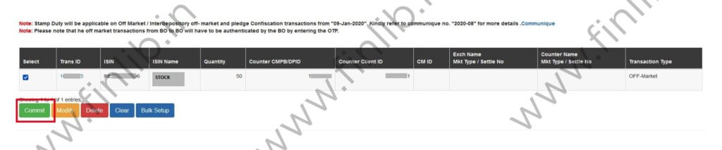 7-How to transfer stocks using cdsl